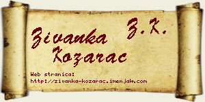 Živanka Kozarac vizit kartica